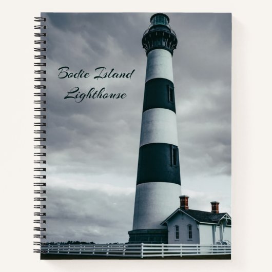 Bodie Island Lighthouse zwart-wit Notitieboek (Voorkant)
