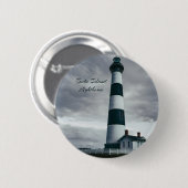Bodie Island Lighthouse zwart-wit Ronde Button 5,7 Cm (Voorkant /achterkant)