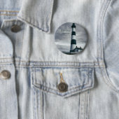 Bodie Island Lighthouse zwart-wit Ronde Button 5,7 Cm (In situ)