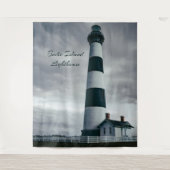 Bodie Island Lighthouse zwart-wit Wandkleed (Voorkant)