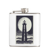 Bodie Island vuurtoren North Carolina Maan Heupfles (Voorkant)