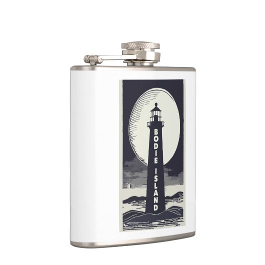 Bodie Island vuurtoren North Carolina Maan Heupfles (Rechts)