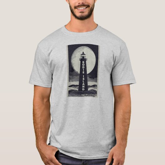 Bodie Island vuurtoren North Carolina Maan T-shirt (Voorkant)