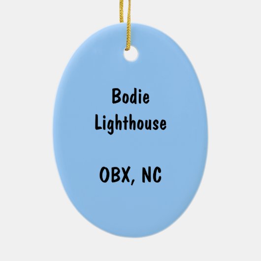 Bodie Lighthouse OBX NC Ornament (Achterkant)