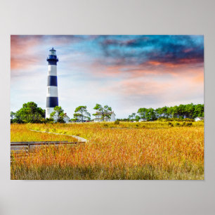 Bodie Lighthouse Outer Banks North Carolina Kunst Poster