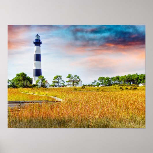 Bodie Lighthouse Outer Banks North Carolina Kunst Poster (Voorkant)