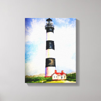Bodie Lighthouse waterverf van Mary Dunham Walter Canvas Afdruk