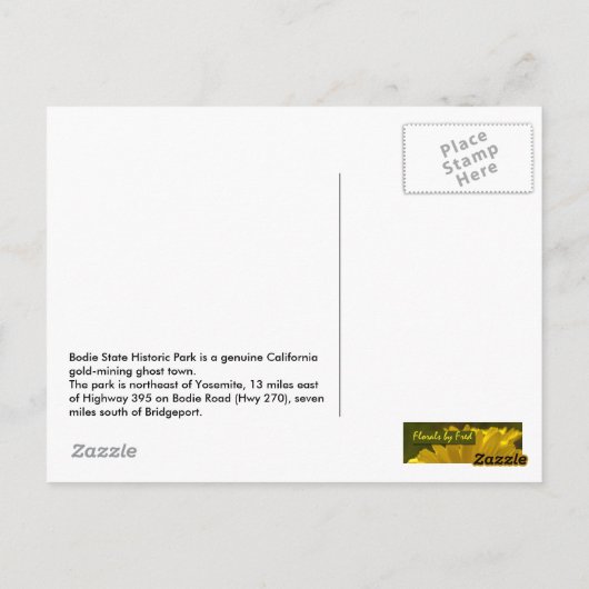 Bodie Mining Flywheels Briefkaart (Achterkant)