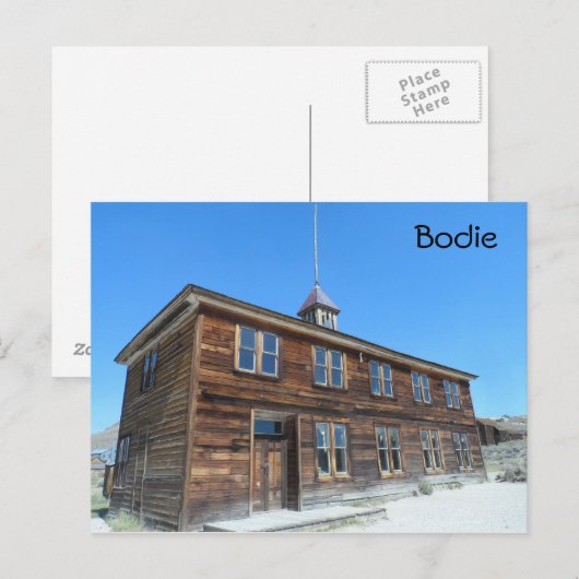 Bodie School, CA Briefkaart (Voorkant / Achterkant)