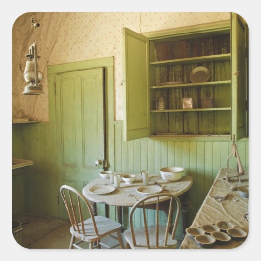 Bodie State Historic Park, California, Verenigde S Vierkante Sticker (Voorkant)