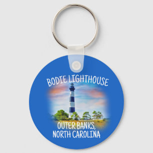 Bodie vuurtoren, Outer Banks N.C. Sleutelhanger