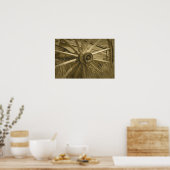 Bodie Wagon Wheel Sepia Poster 2 (Keuken)