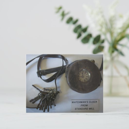 Bodie Watchman's Clock and Keys Briefkaart (Staand voorkant)