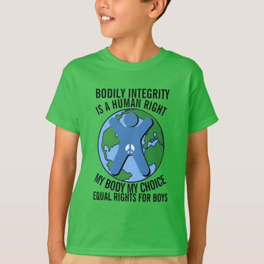 Bodily Integrity - Equal Rights for Boys T-Shirt (Voorkant)