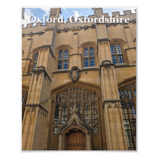 Bodleian Library Entree, Oxford Foto Afdruk (Voorkant)