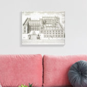 Bodleian Library, Oxford, van 'Oxonia Illustrata' Canvas Afdruk (Insitu (Woonkamer))
