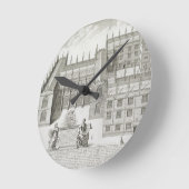 Bodleian Library, Oxford, van 'Oxonia Illustrata' Ronde Klok (Hoek)