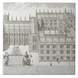 Bodleian Library, Oxford, van 'Oxonia Illustrata' Tegeltje