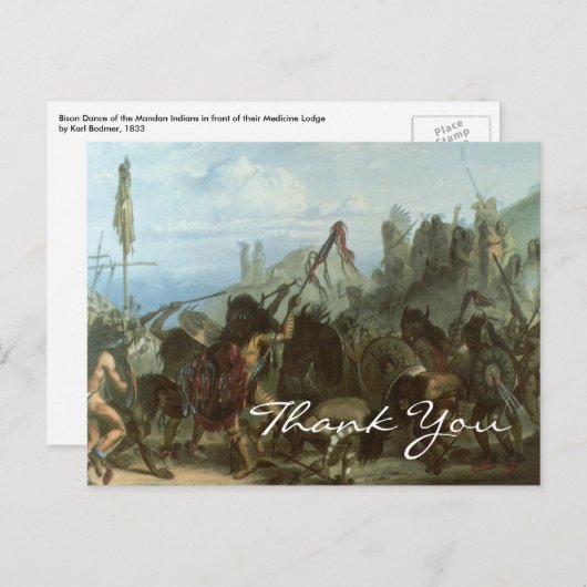 Bodmer's Bison Dance Briefkaart (Voorkant / Achterkant)