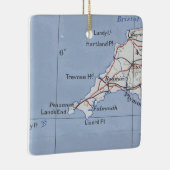 Bodmin Cornwall kaart Keramisch Ornament (Rechts)