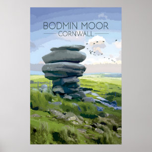 Bodmin Moor Prent Cornwall Reisposter Poster