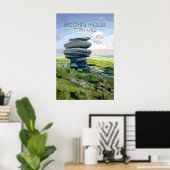 Bodmin Moor Prent Cornwall Reisposter Poster (Thuiskantoor)