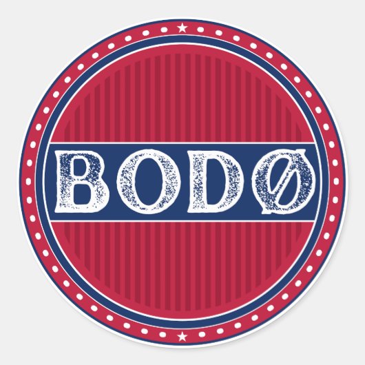 Bodø City Pride Embleem – Noorse identiteit Ronde Sticker (Voorkant)