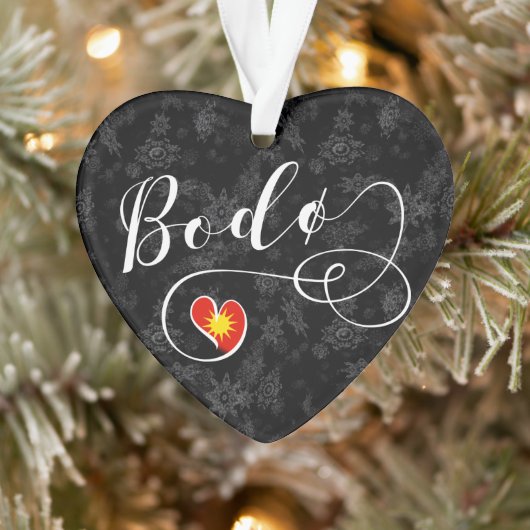 Bodø Flag Heart, Noorwegen, Bodö Ornament (Boom)