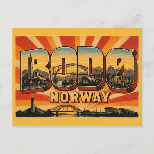 Bodø Noorwegen Kathedraal Briefkaart (Voorkant)
