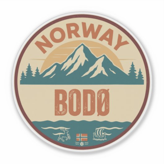 Bodø, Noorwegen Norway Sticker (Voorkant)