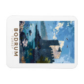 Bodrum Castle Turkije Reizen Kunst Vintage Magneet (Horizontaal)