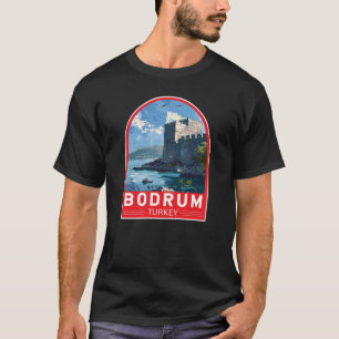 Bodrum Castle Turkije Reizen Kunst Vintage T-shirt
