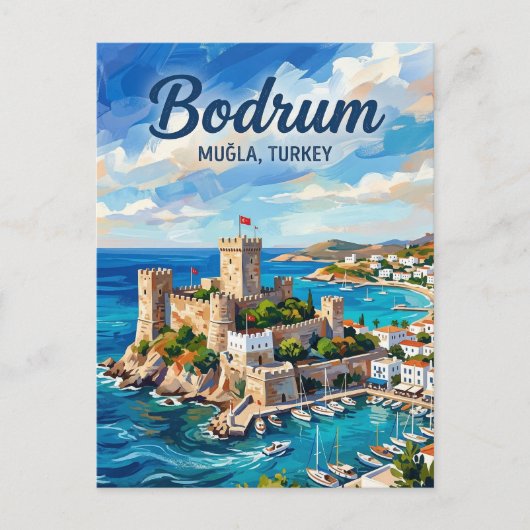 Bodrum Kasteel, Bodrum, Egeïsche Zee Briefkaart (Voorkant)