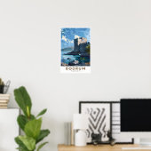 Bodrum Kasteel Turkije Reizen Kunst Vintage Poster (Thuiskantoor)