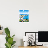 Bodrum Turkije Reizen  illustratie Poster (Thuiskantoor)