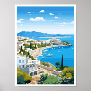 Bodrum Turkije Reizen  illustratie Poster
