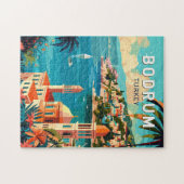 Bodrum Turkije Reizen Kunst Vintage Legpuzzel (Horizontaal)