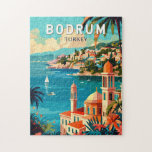 Bodrum Turkije Reizen Kunst Vintage Legpuzzel<br><div class="desc">Bodrum retro vector reisontwerp. Bodrum is een stad op het schiereiland Bodrum,  die zich uitstrekt van de zuidwestkust van Turkije tot het Egeïsche Zee. De stad beschikt over twee baaien met uitzichten van Bodrum Castle.</div>