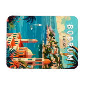 Bodrum Turkije Reizen Kunst Vintage Magneet (Horizontaal)