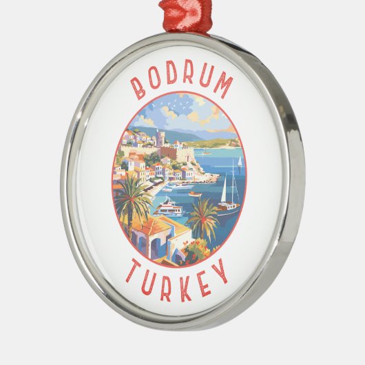 Bodrum Turkije Retro Noodlijdende Cirkel Metalen Ornament (Links)