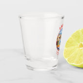 Bodrum Turkije Retro Noodlijdende Cirkel Shot Glas (Links)