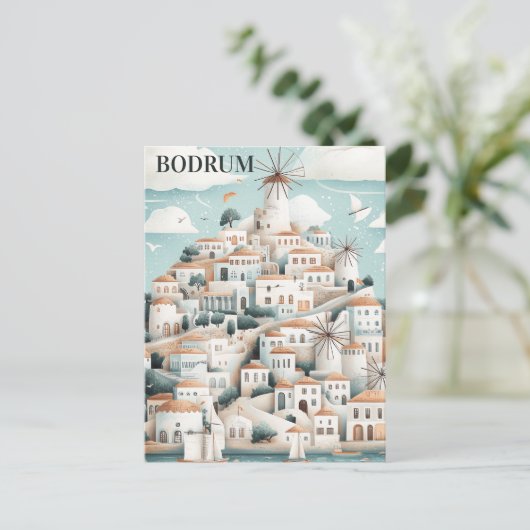 Bodrum Turkiye Travel Briefkaart (Staand voorkant)