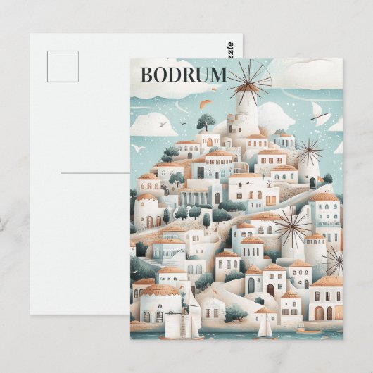 Bodrum Turkiye Travel Briefkaart (Voorkant / Achterkant)
