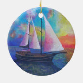 Bodrum Turquoise Coast Gulet Cruise Keramisch Ornament (Achterkant)