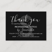 Body Art Nazorg Instructies Tattoo Bedankt Visitekaartje (Voorkant)