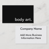 Body Art Visitekaartje (Voorkant / Achterkant)
