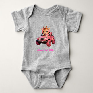 Body baby girafe in roze jeep – Keeping the Peace Romper