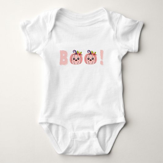 Body Bébé Halloween - "BOO Kawaii" Rose Pastel Romper (Voorkant)
