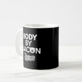 Body beroemd gemaakt door Bacon Funny Bacon Lover Koffiemok (Voorkant links)