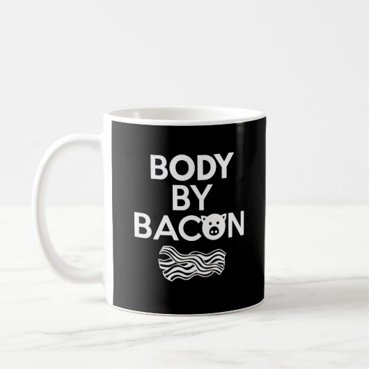 Body beroemd gemaakt door Bacon Funny Bacon Lover Koffiemok (Links)
